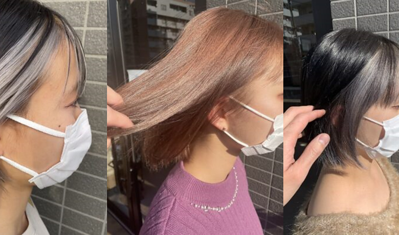 マスクをした場合のヘアスタイルの画像